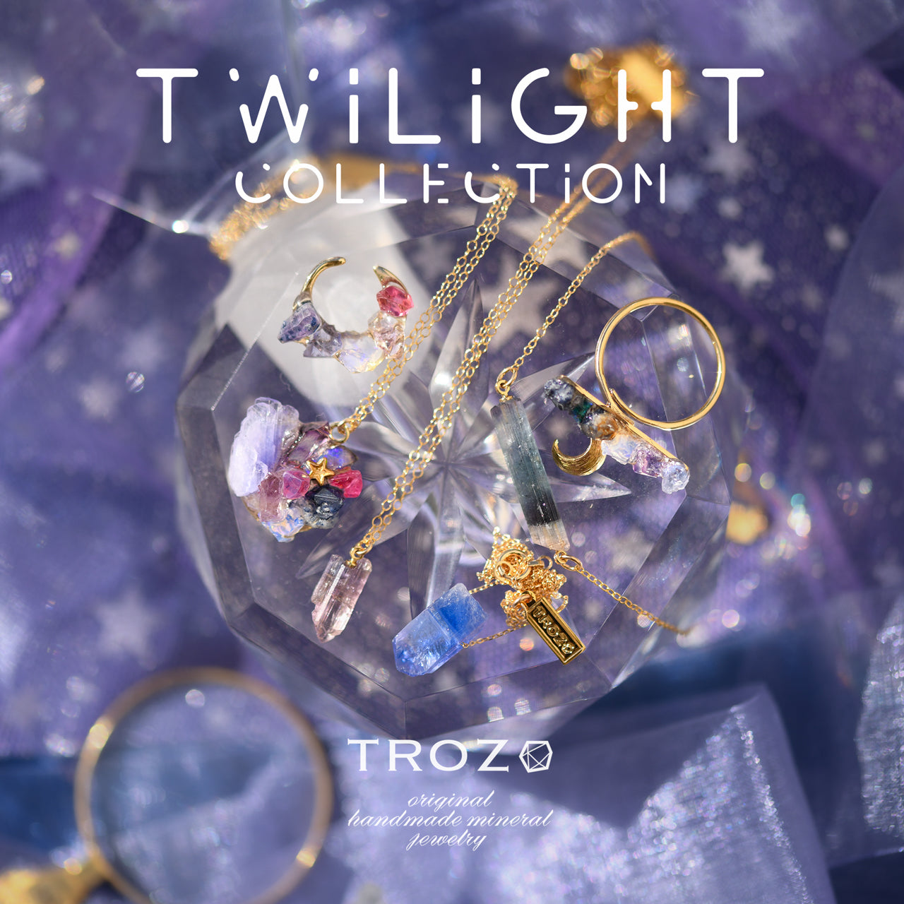 Fluorite Raw Stone Ear Cuff - One of a Kind — handmade natural mineral jewelry by TROZO, made in Japan (view 7)