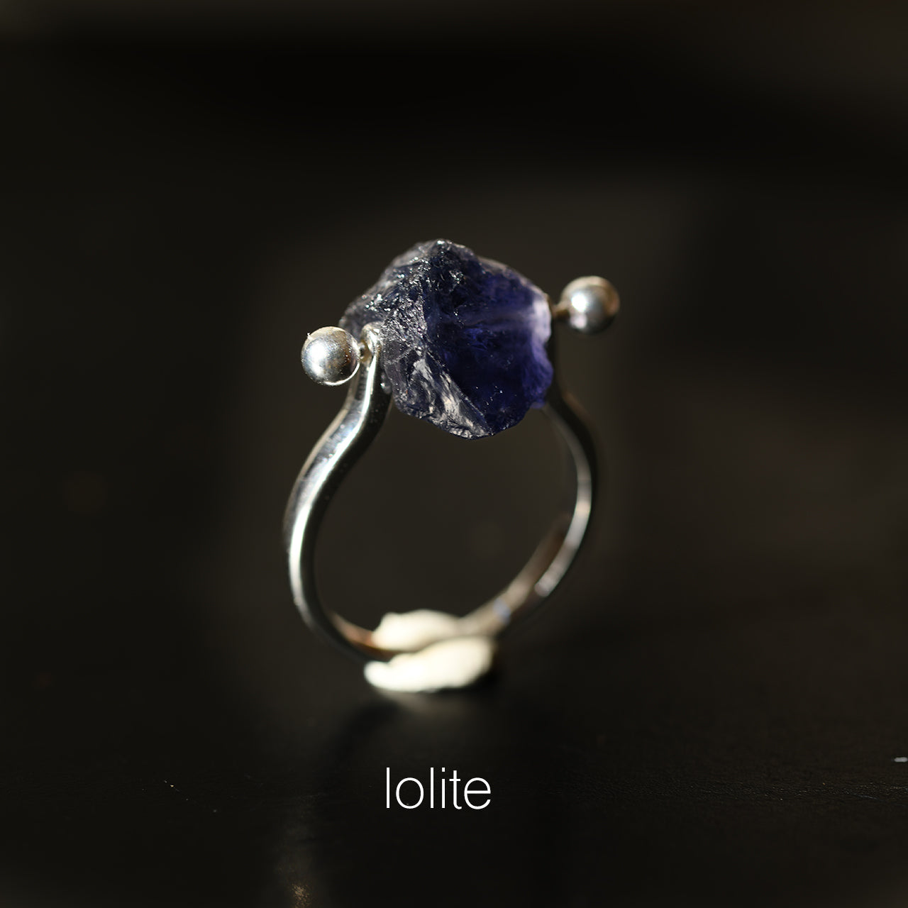 Pierced Raw Stone Ring - Choose from 12 Natural Minerals | 925 Sterling Silver Natural Stone Jewelry