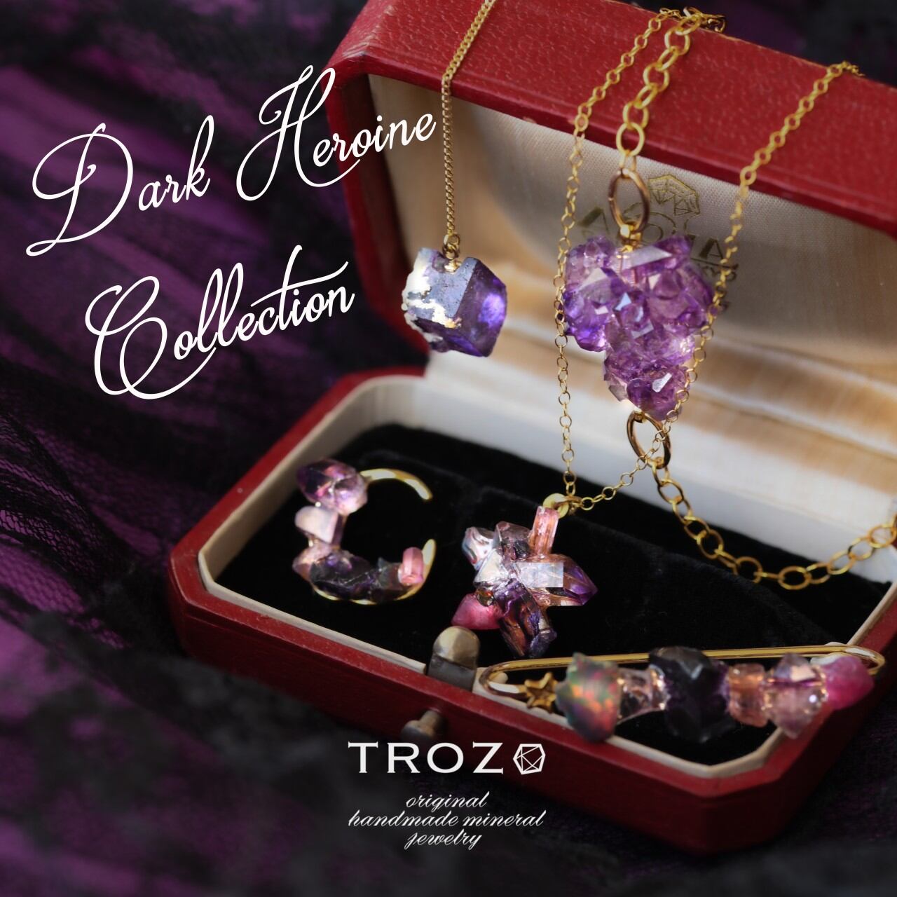 Winza Sapphire Raw Stone Ring - One of a Kind — handmade natural mineral jewelry by TROZO, made in Japan (view 8)