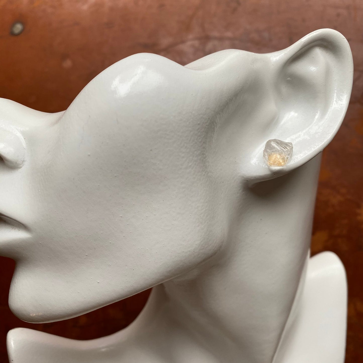 Quartz Raw Stone Earrings | Handmade Natural Stone Jewelry