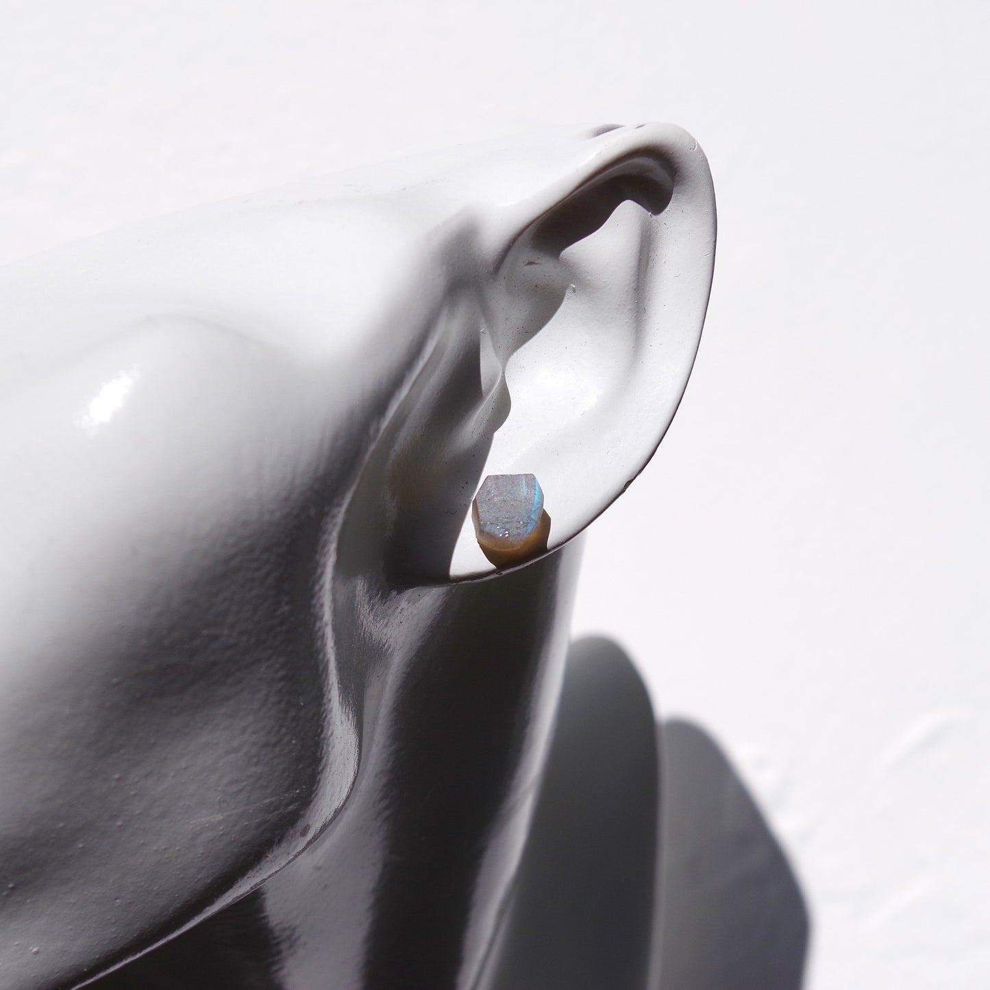 Labradorite Raw Stone Earrings | Handmade Natural Stone Jewelry