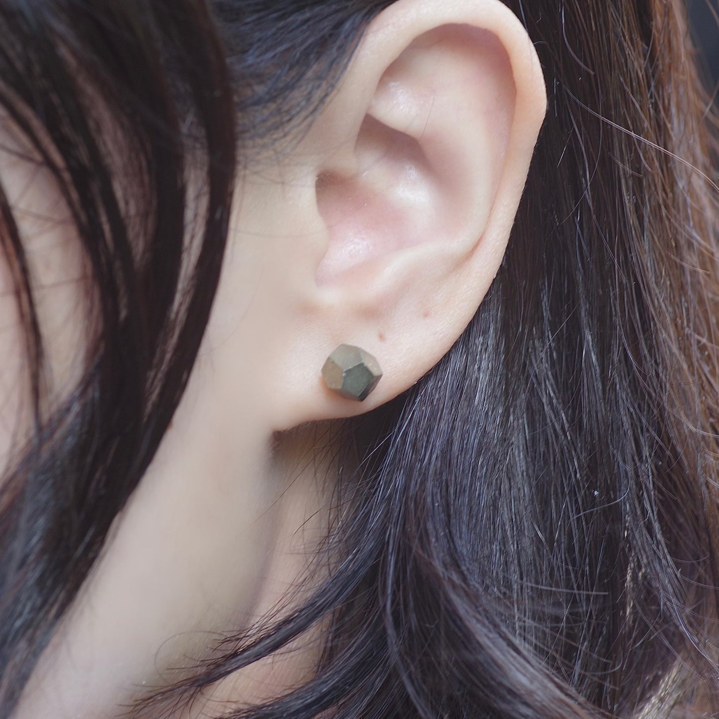 Pyrite (Dodecahedral) Raw Stone Earrings | Handmade Natural Stone Jewelry