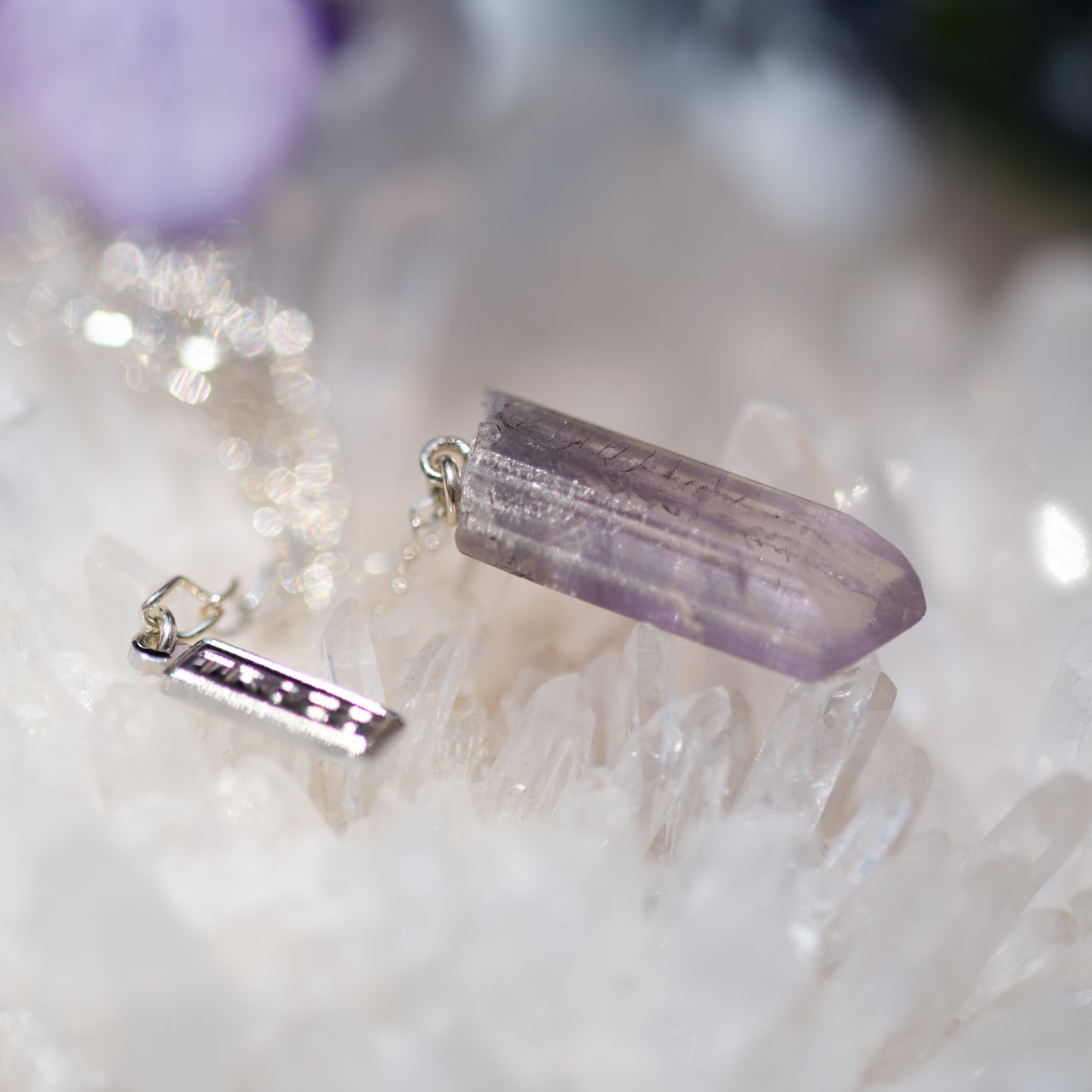 Tanzanite Raw Stone Necklace - One of a Kind - handmade natural mineral jewelry by TROZO, made in Japan (view 6)