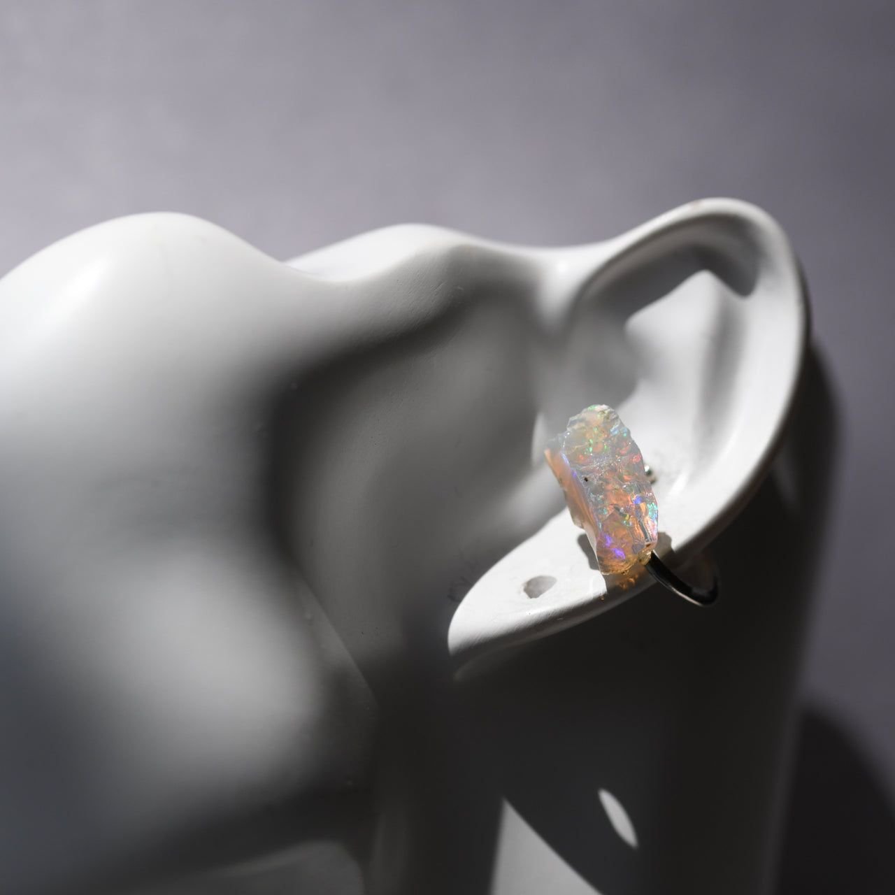 [One of a kind] Opal Raw Stone Ear Cuff | Handmade Natural Stone Jewelry [Fairy Tale Collection]