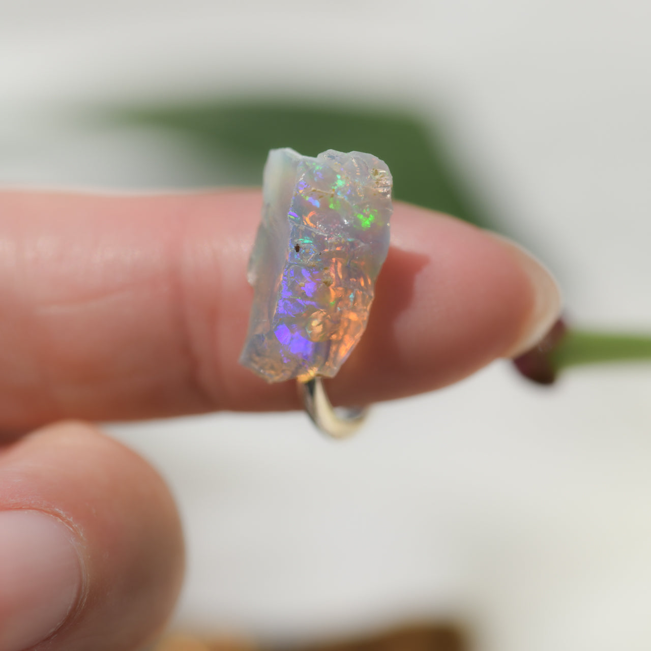 [One of a kind] Opal Raw Stone Ear Cuff | Handmade Natural Stone Jewelry [Fairy Tale Collection]