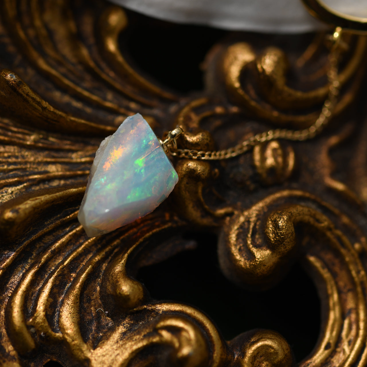 [One of a kind] Opal Raw Stone Ear Cuff | Handmade Natural Stone Jewelry [Fairy Tale Collection]