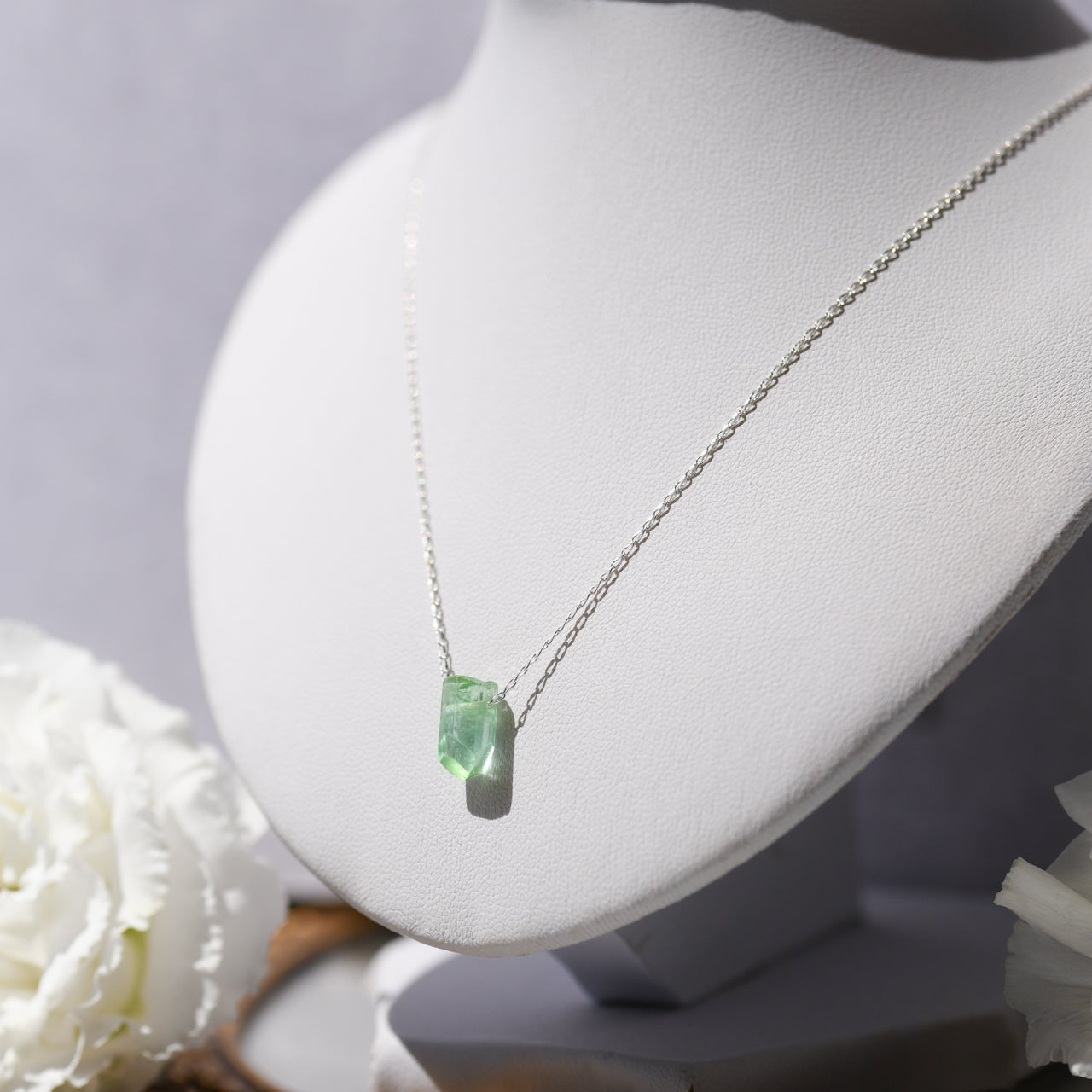 [One of a kind] Tourmaline Raw Stone Necklace | Handmade Natural Stone Jewelry [Fairy Tale Collection]