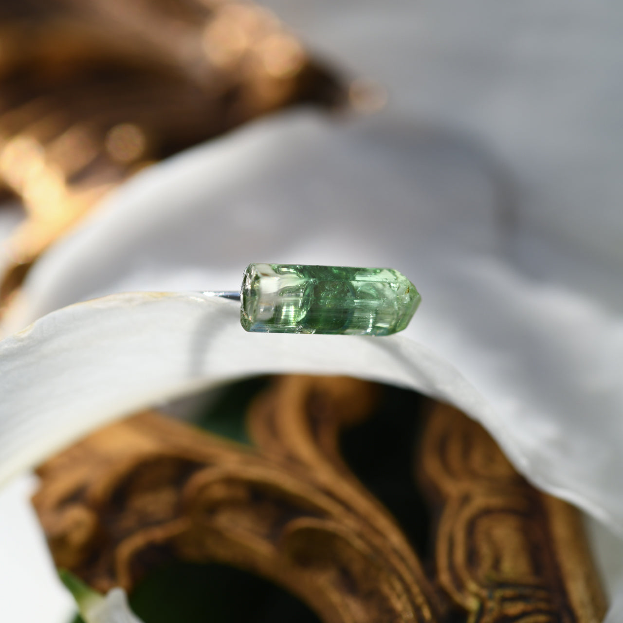 [One of a kind] Tourmaline Raw Stone Pinky Ring | Handmade Natural Stone Jewelry [Fairy Tale Collection]