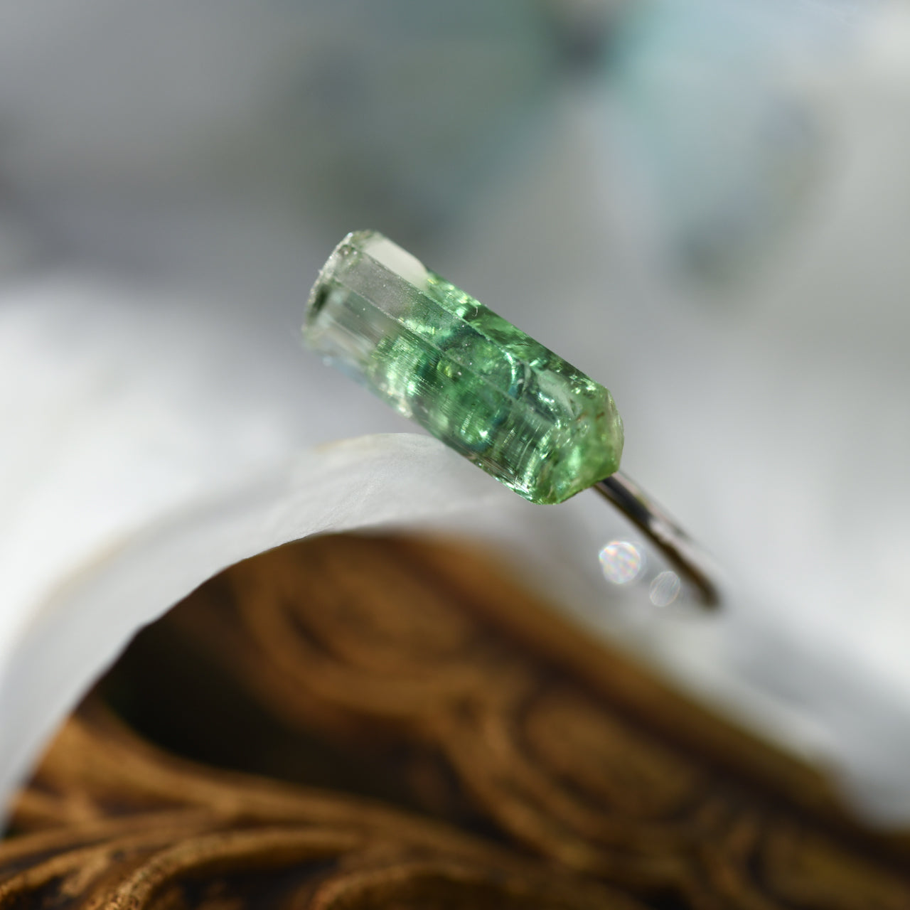 [One of a kind] Tourmaline Raw Stone Pinky Ring | Handmade Natural Stone Jewelry [Fairy Tale Collection]