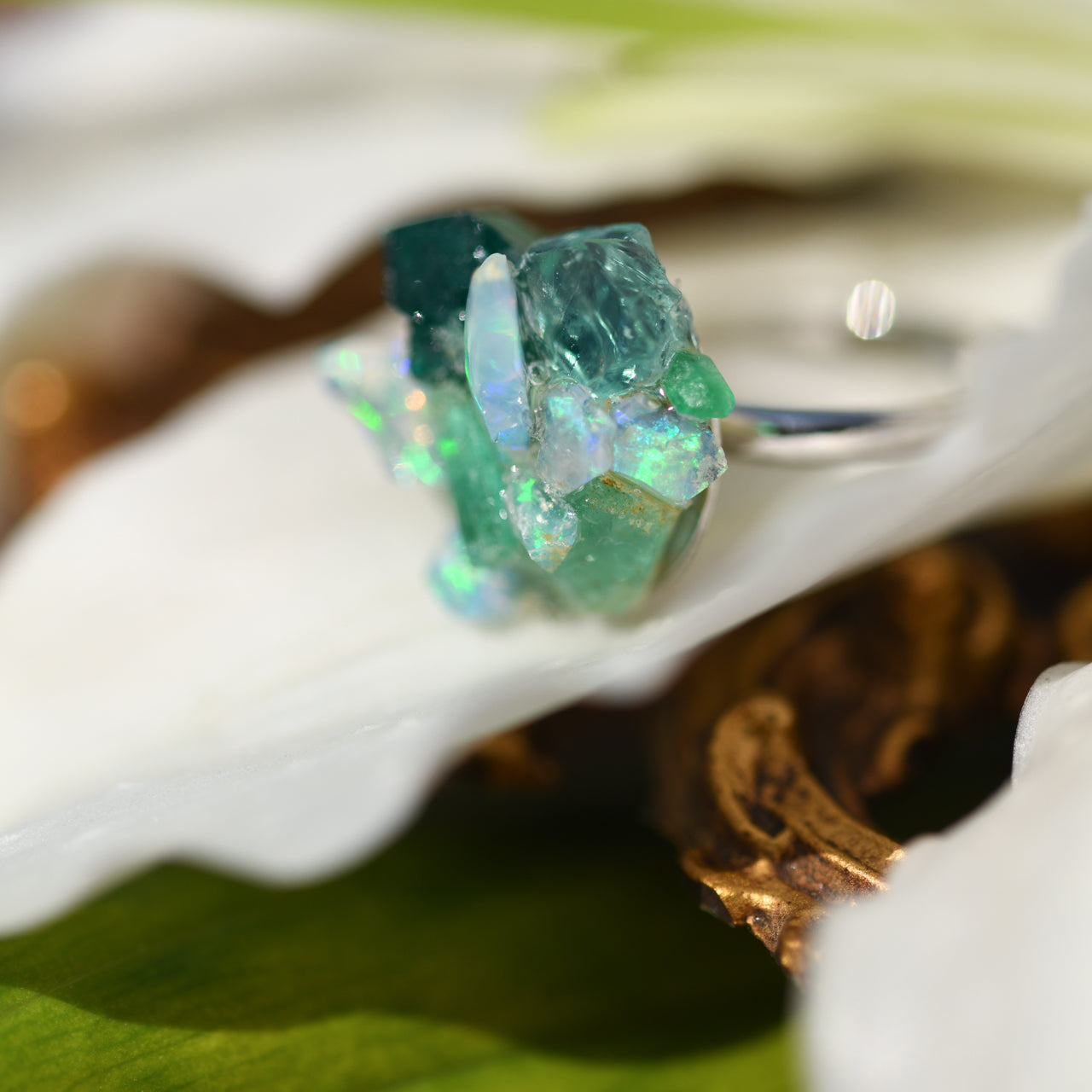 [One of a kind] Integration Ring | Handmade Natural Stone Jewelry [Fairy Tale Collection]