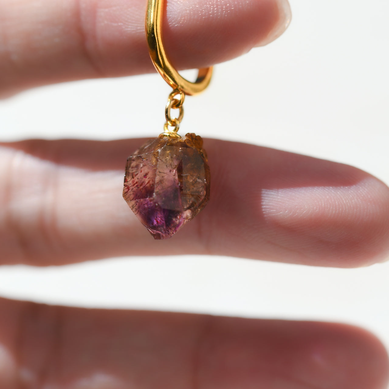 [One of a kind] Amethyst Raw Stone Ear Cuff | Handmade Natural Stone Jewelry [Nightfall Collection]