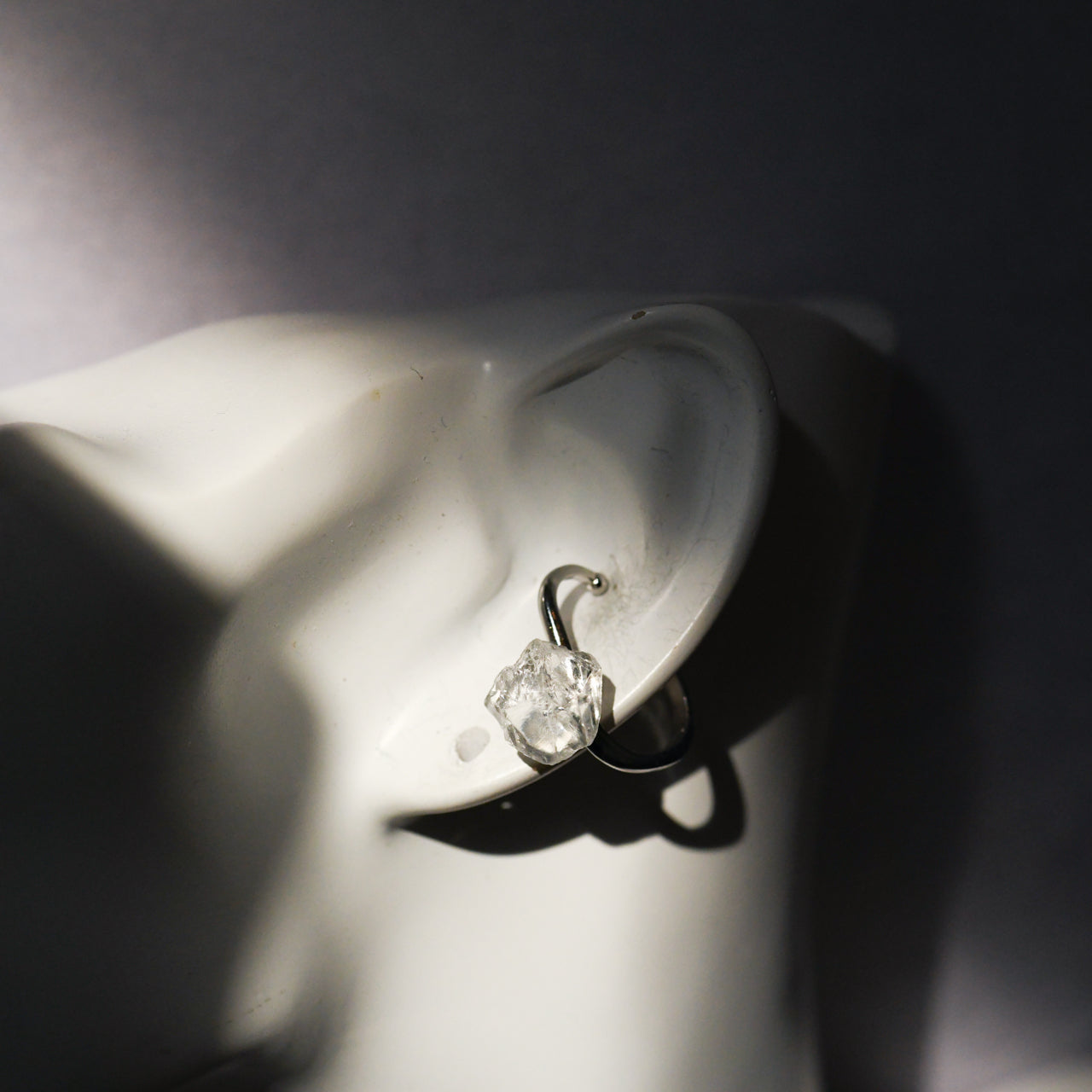 Quartz Raw Stone Ear Cuff | Handmade Natural Stone Jewelry