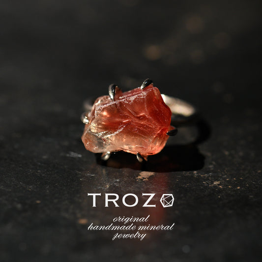 Oregon Sunstone Rough Mineral Free Size Silver 925 Ring - One of a kind Natural Stone Jewelry [Ring Fest 2025]