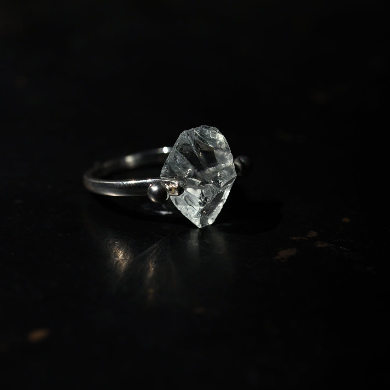 Aquamarine Rough Mineral Silver 925 Ring - One of a kind Natural Stone Jewelry [Ring Fest 2025]