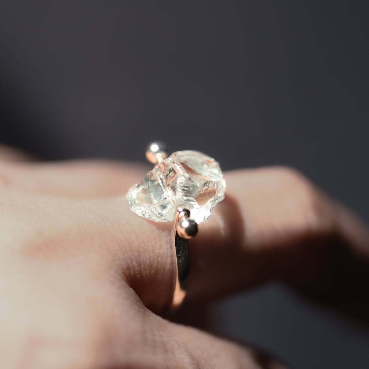 Aquamarine Rough Mineral Silver 925 Ring - One of a kind Natural Stone Jewelry [Ring Fest 2025]