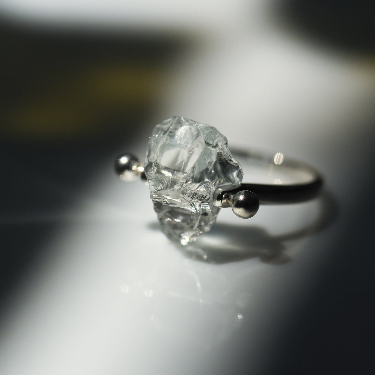Aquamarine Rough Mineral Silver 925 Ring - One of a kind Natural Stone Jewelry [Ring Fest 2025]