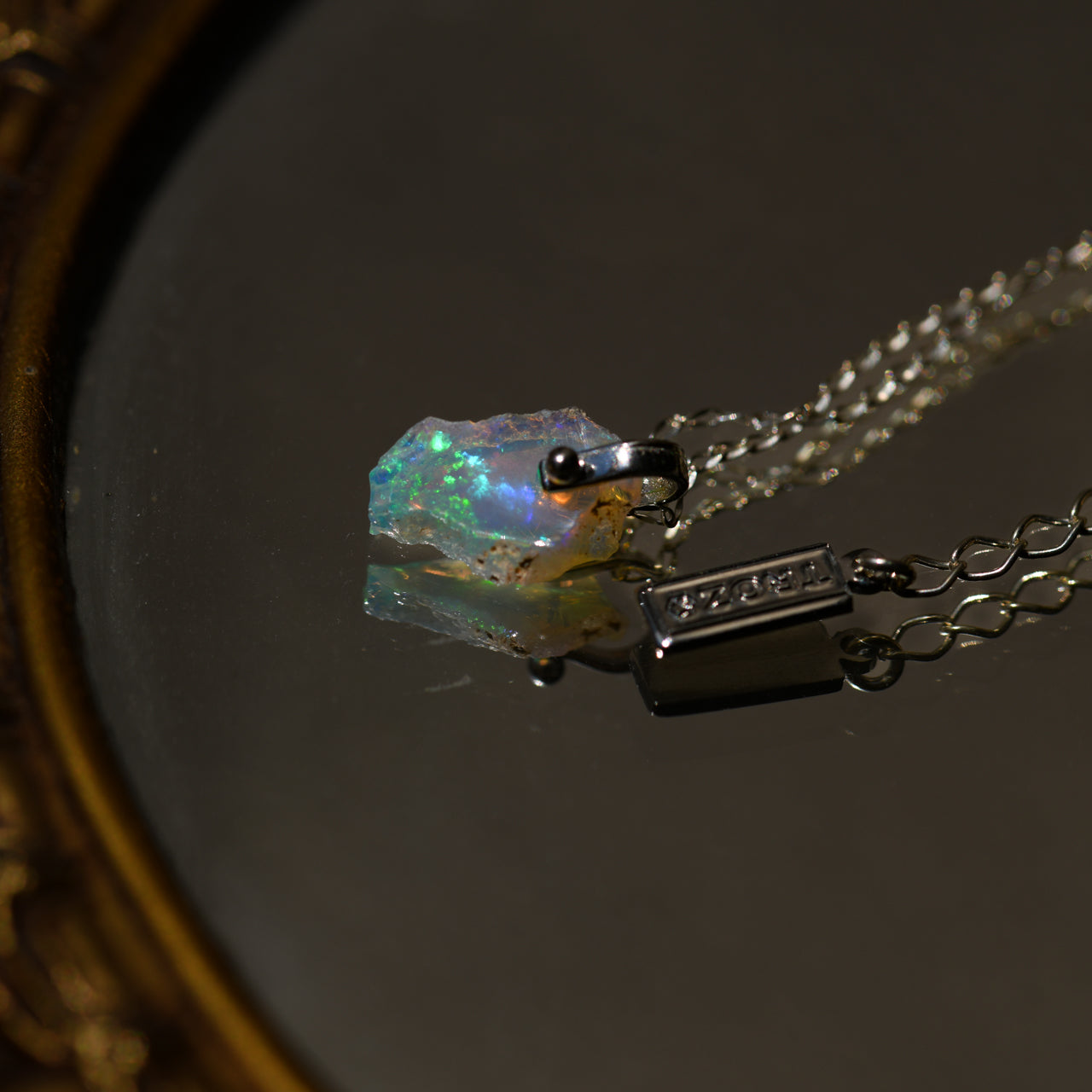 Opal Rough Mineral Necklace - Stone Selected for You, Metal Options Available, October Birthstone Handmade Natural Stone Jewelry