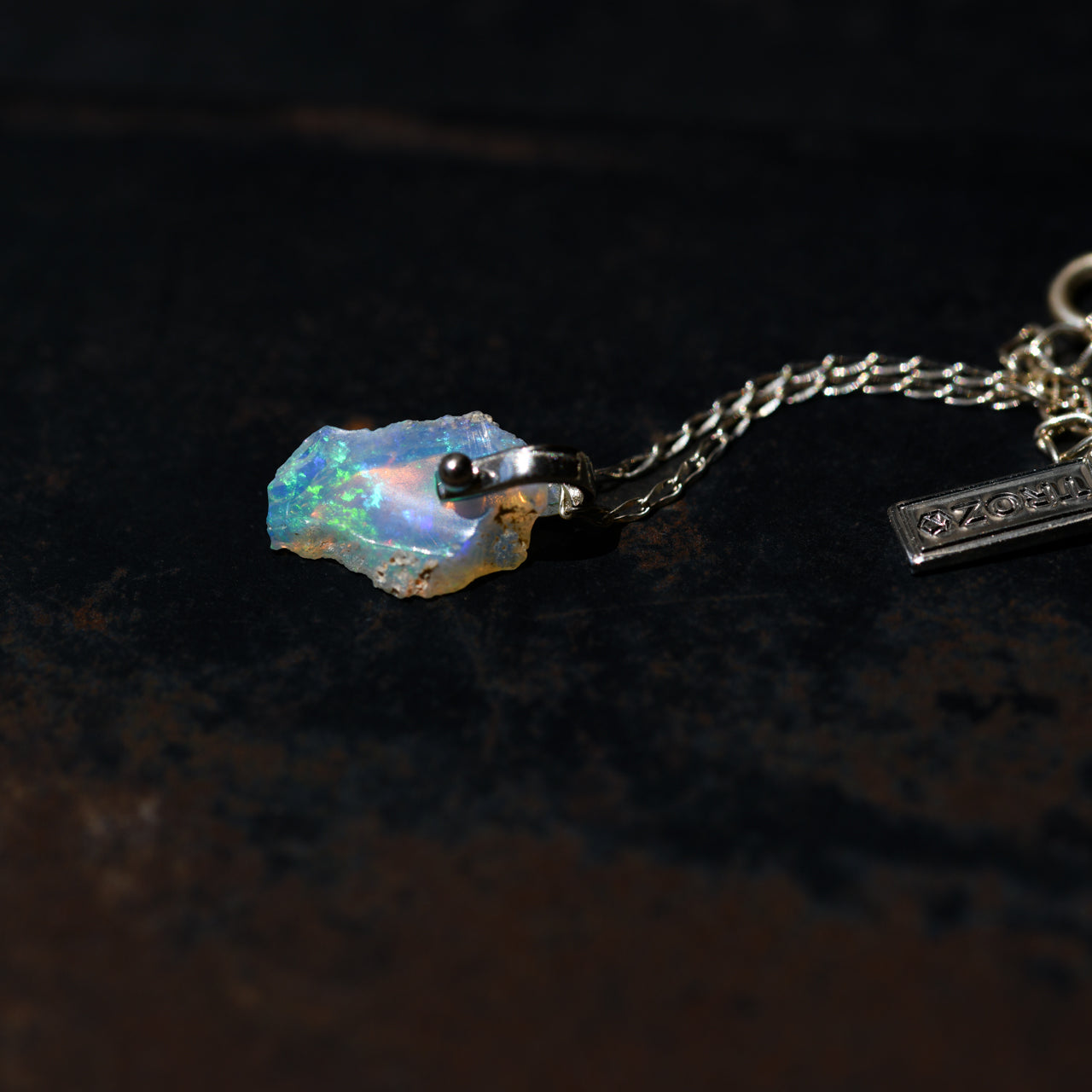 Opal Rough Mineral Necklace - Stone Selected for You, Metal Options Available, October Birthstone Handmade Natural Stone Jewelry