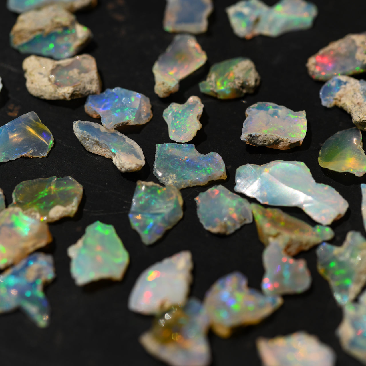 Opal Rough Mineral Necklace - Stone Selected for You, Metal Options Available, October Birthstone Handmade Natural Stone Jewelry