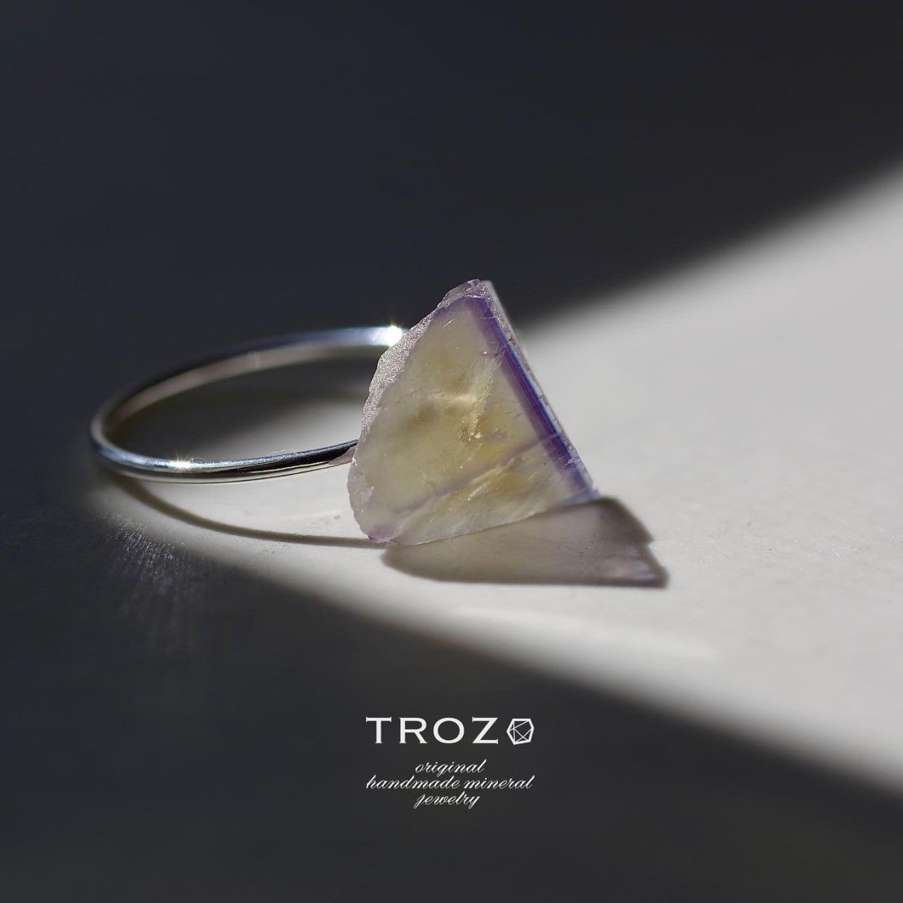 [One of a kind] Fluorite Raw Stone Ring | Handmade Natural Stone Jewelry [Fluorite Fest]