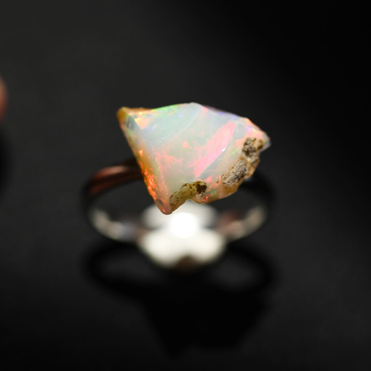 [One of a kind] Opal Raw Stone Ring | Handmade Natural Stone Jewelry [Opal Fest 2023]