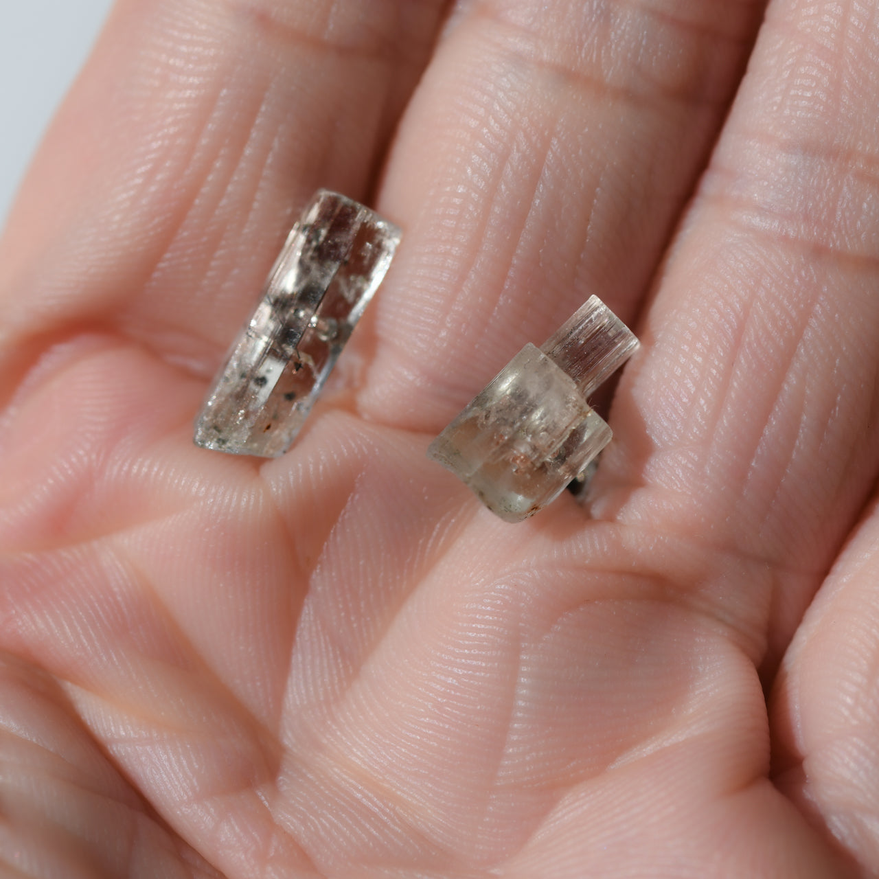 Aquamarine Raw Stone Earrings - One of a Kind - handmade natural mineral jewelry by TROZO, made in Japan (view 5)