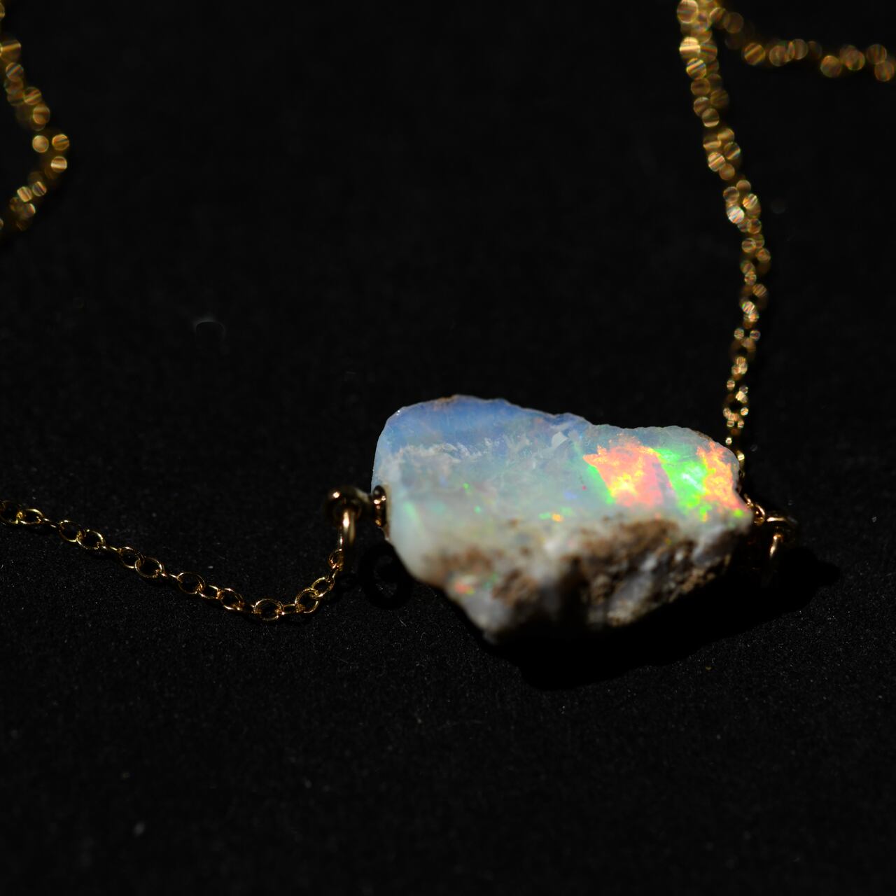 [One of a kind] Opal Raw Stone 14KGF Bracelet | Handmade Natural Stone Jewelry [Opal Fest 2023]