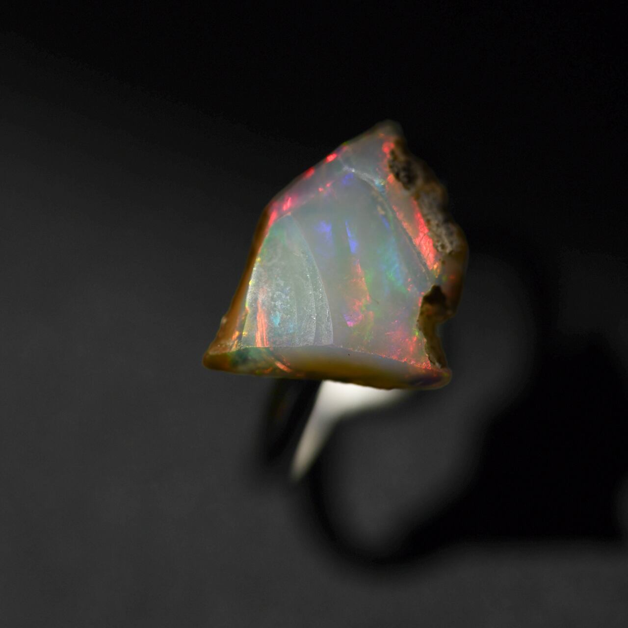 [One of a kind] Opal Raw Stone Ring | Handmade Natural Stone Jewelry [Opal Fest 2023]