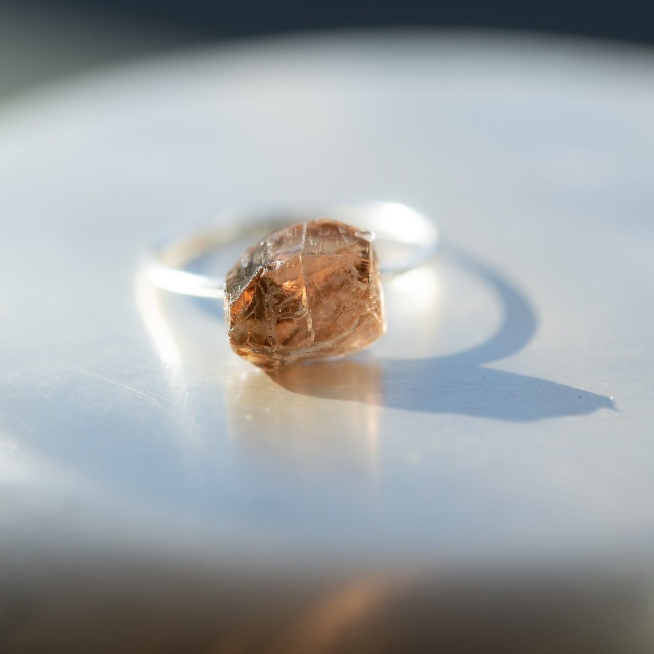 [One of a kind] Andalusite Raw Stone Ring | Handmade Natural Stone Jewelry [Stay Gold Collection]