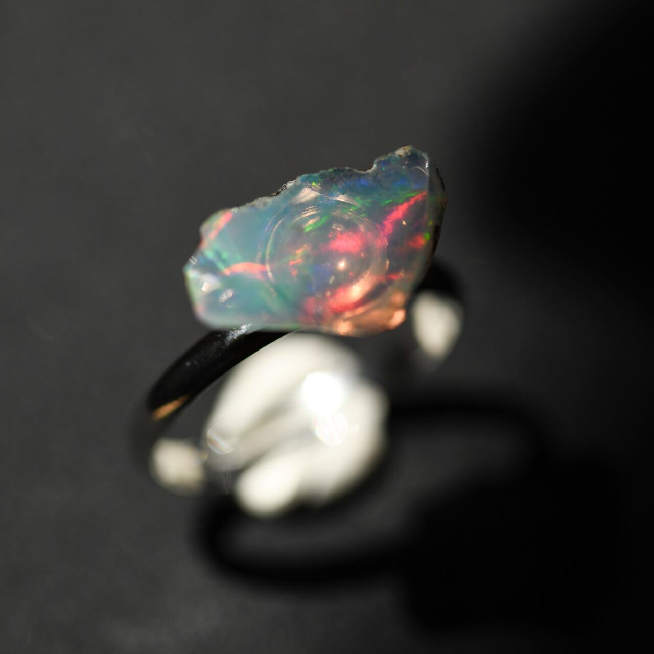 [One of a kind] Opal Raw Stone Ring | Handmade Natural Stone Jewelry [Opal Fest 2023]