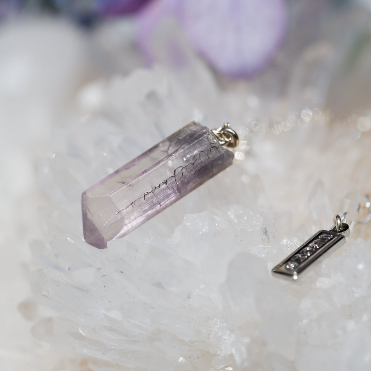 Tanzanite Raw Stone Necklace - One of a Kind - handmade natural mineral jewelry by TROZO, made in Japan (view 2)
