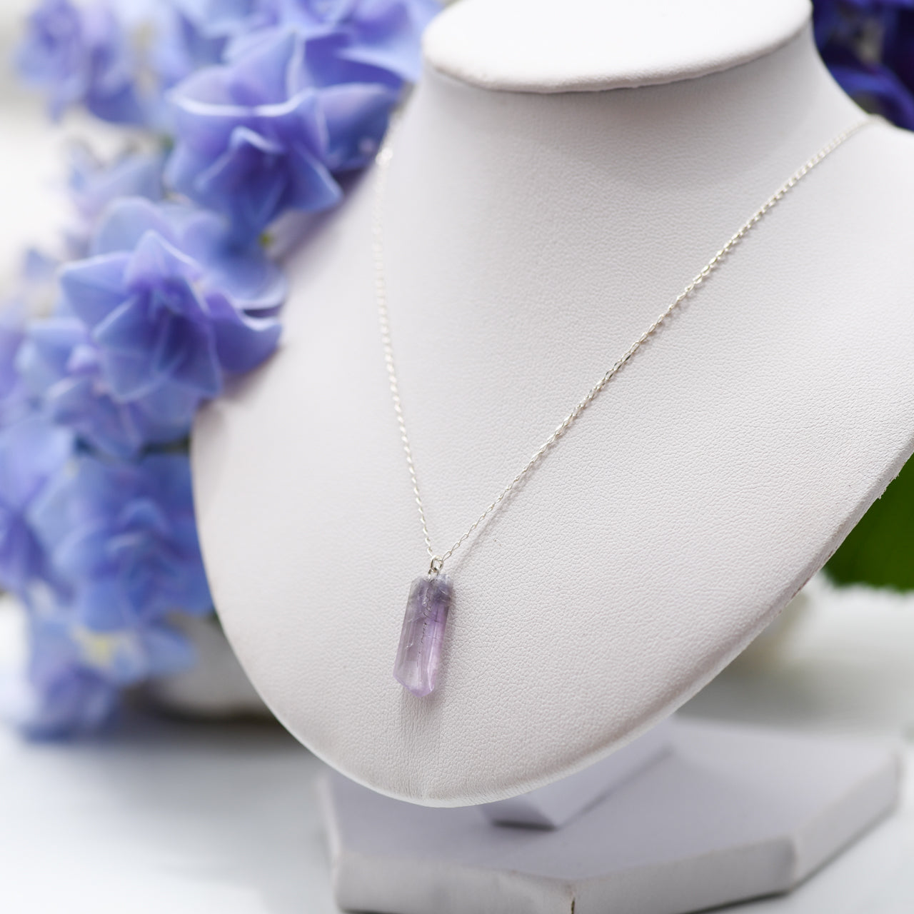 Tanzanite Raw Stone Necklace - One of a Kind - handmade natural mineral jewelry by TROZO, made in Japan (view 5)