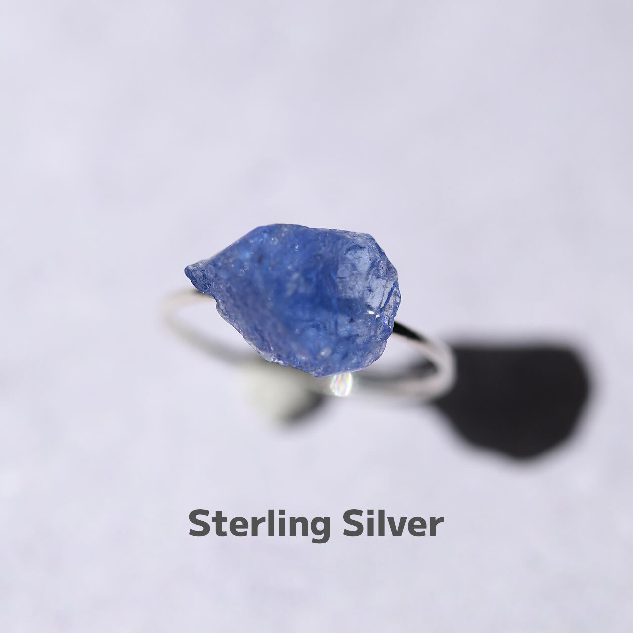 Tanzanite Raw Stone Ring | Handmade Natural Stone Jewelry