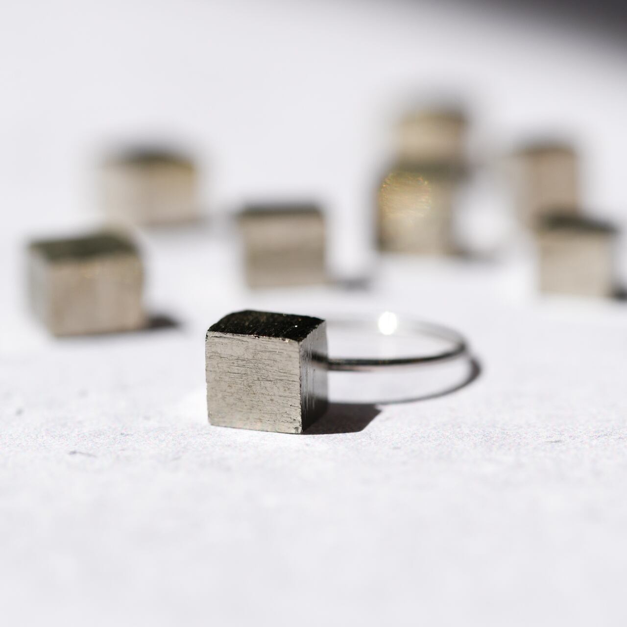 Pyrite (Cubic) Raw Stone Ring | Handmade Natural Stone Jewelry