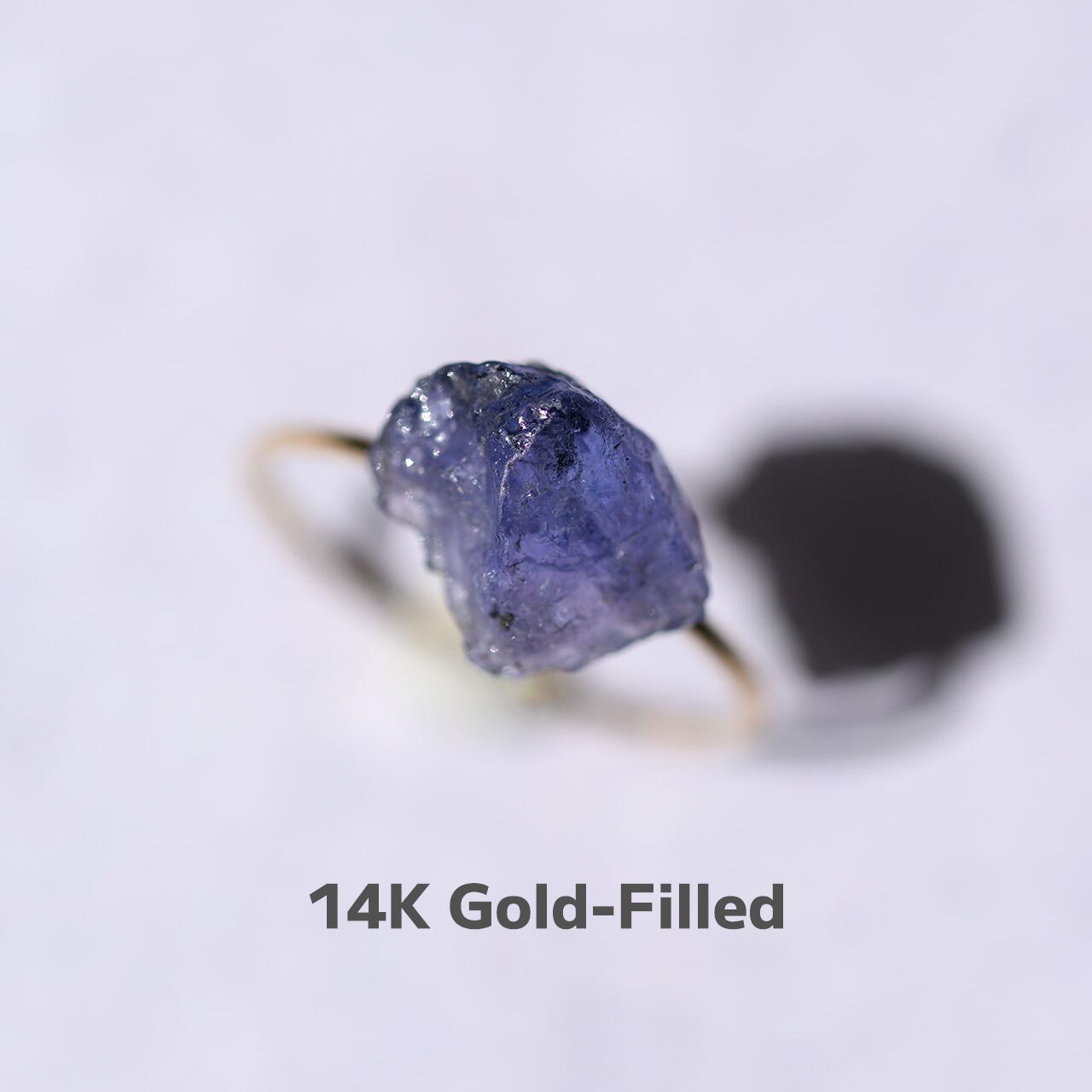 Tanzanite Raw Stone Ring | Handmade Natural Stone Jewelry