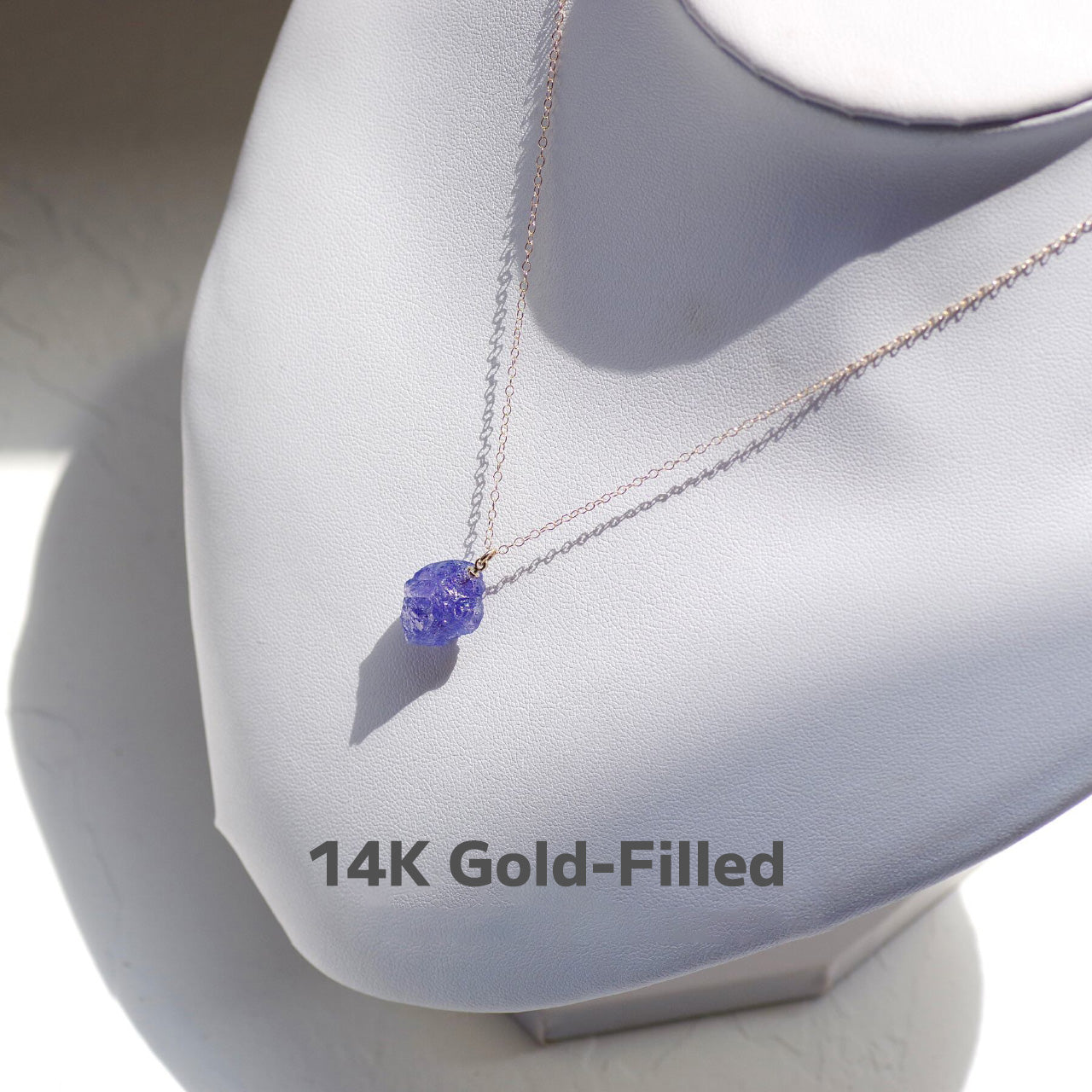 Tanzanite Raw Stone Necklace | Handmade Natural Stone Jewelry