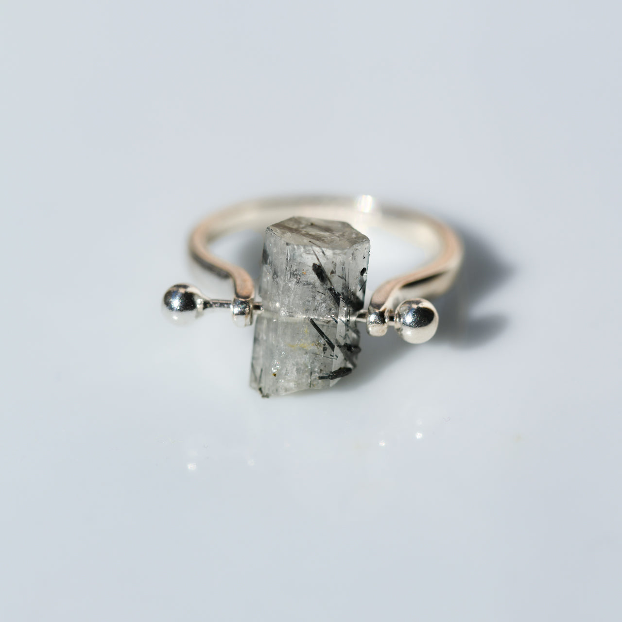 Aquamarine Raw Stone Ring - One of a Kind - handmade natural mineral jewelry by TROZO, made in Japan (view 5)