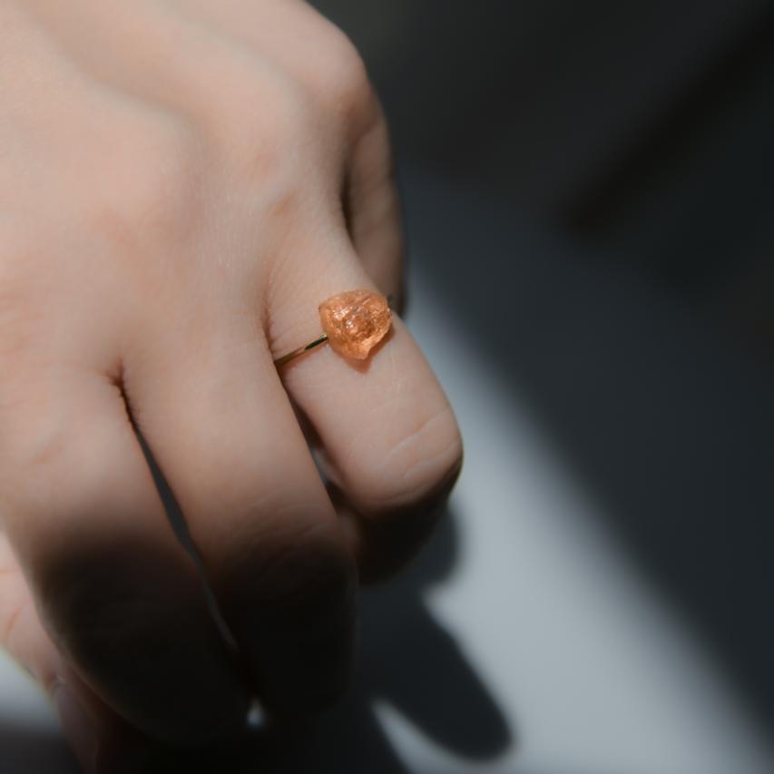 Imperial Topaz Raw Stone Ring | Handmade Natural Stone Jewelry – TROZO