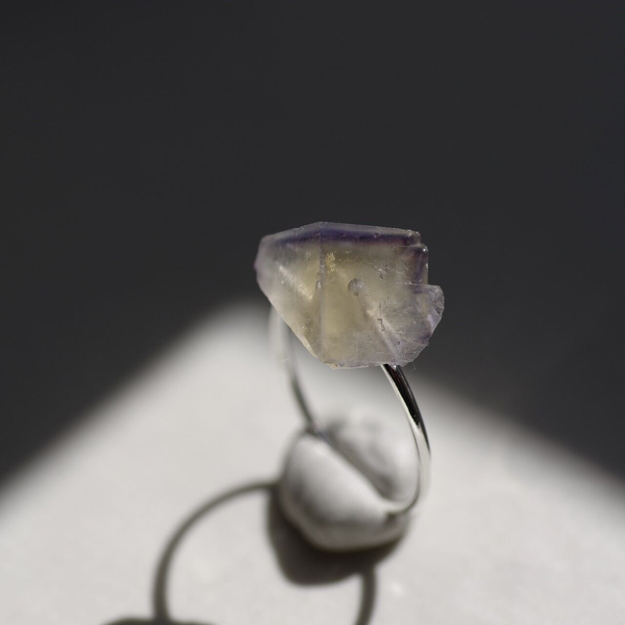 [One of a kind] Fluorite Raw Stone Ring | Handmade Natural Stone Jewelry [Fluorite Fest]