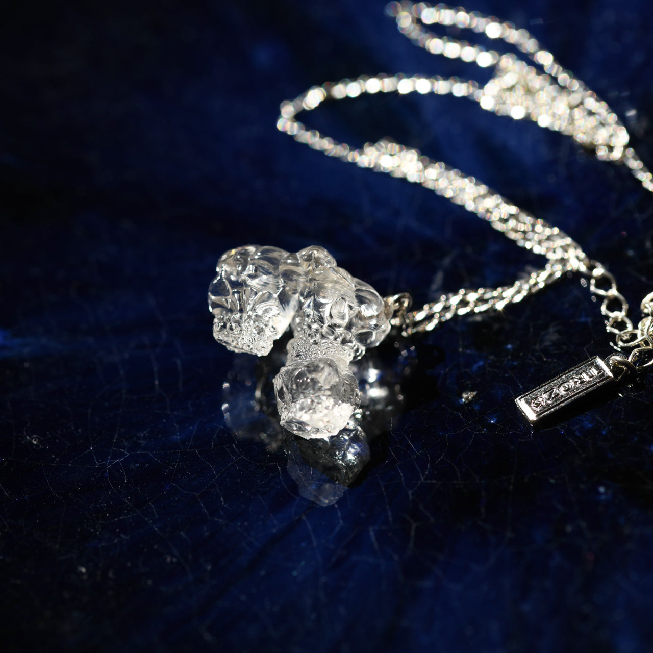 Opal Raw Stone Necklace - One of a Kind - handmade natural mineral jewelry by TROZO, made in Japan (view 6)