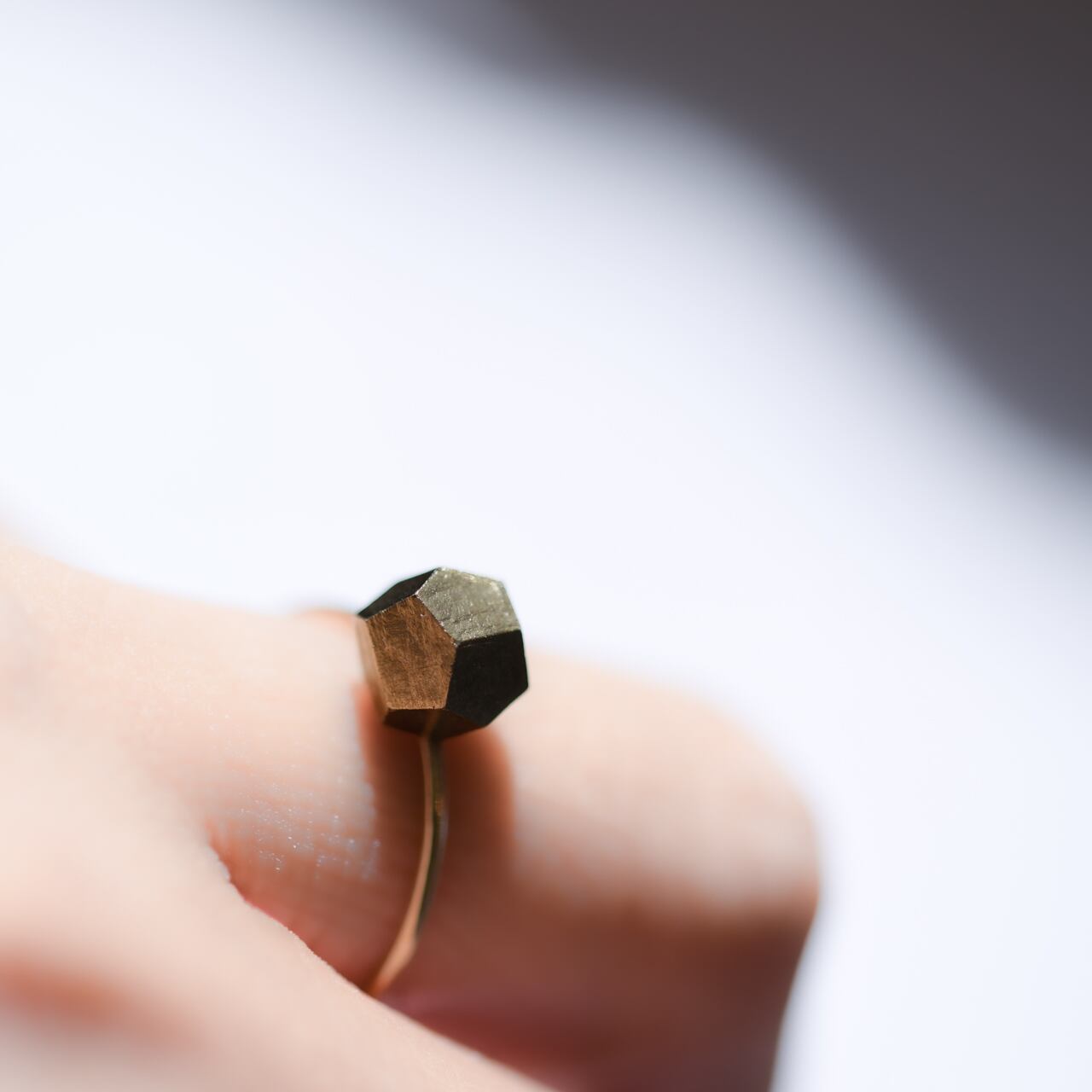 Pyrite (Dodecahedral) Raw Stone Ring | Handmade Natural Stone Jewelry