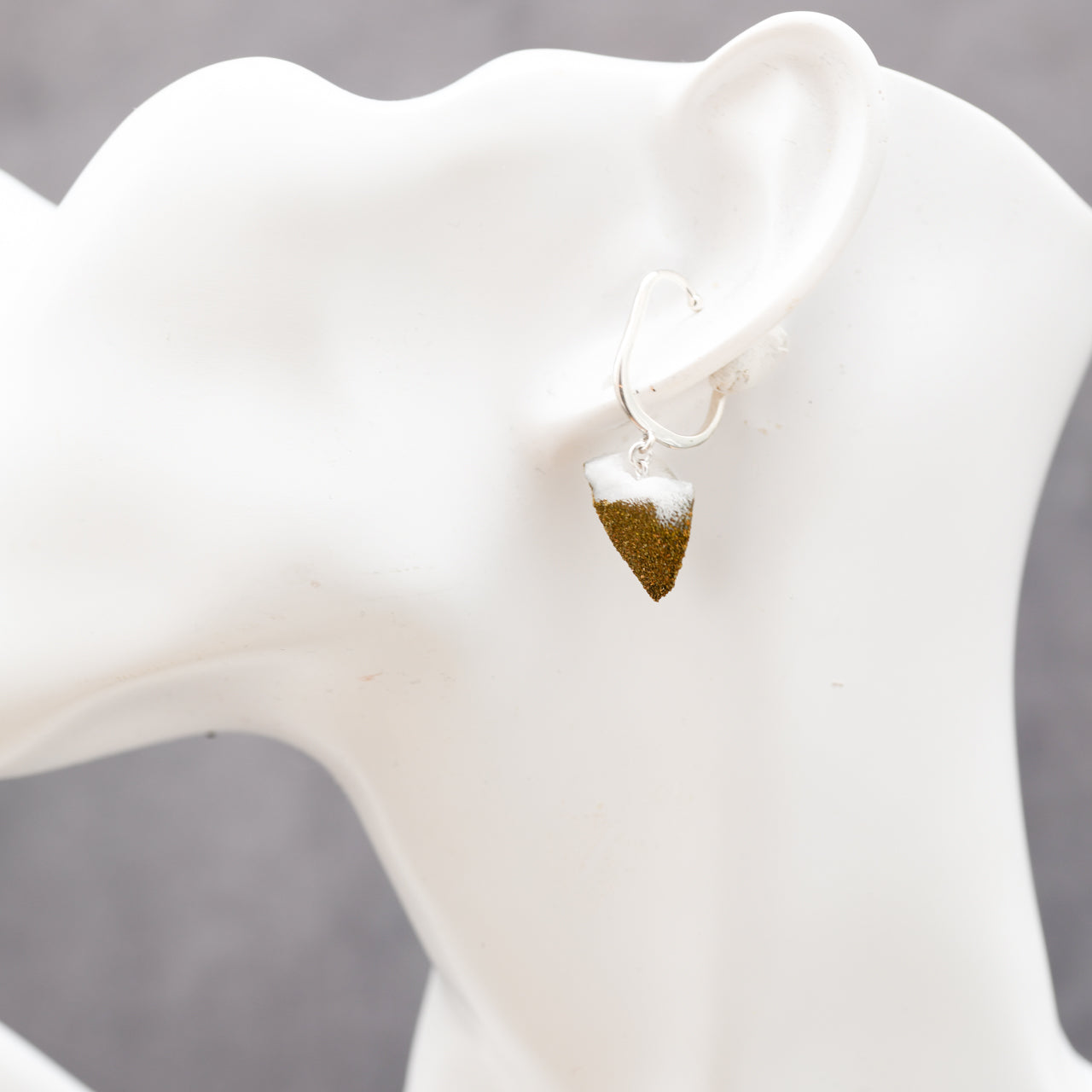 Calcite Raw Stone Ear Cuff - One of a Kind - handmade natural mineral jewelry by TROZO, made in Japan (view 4)