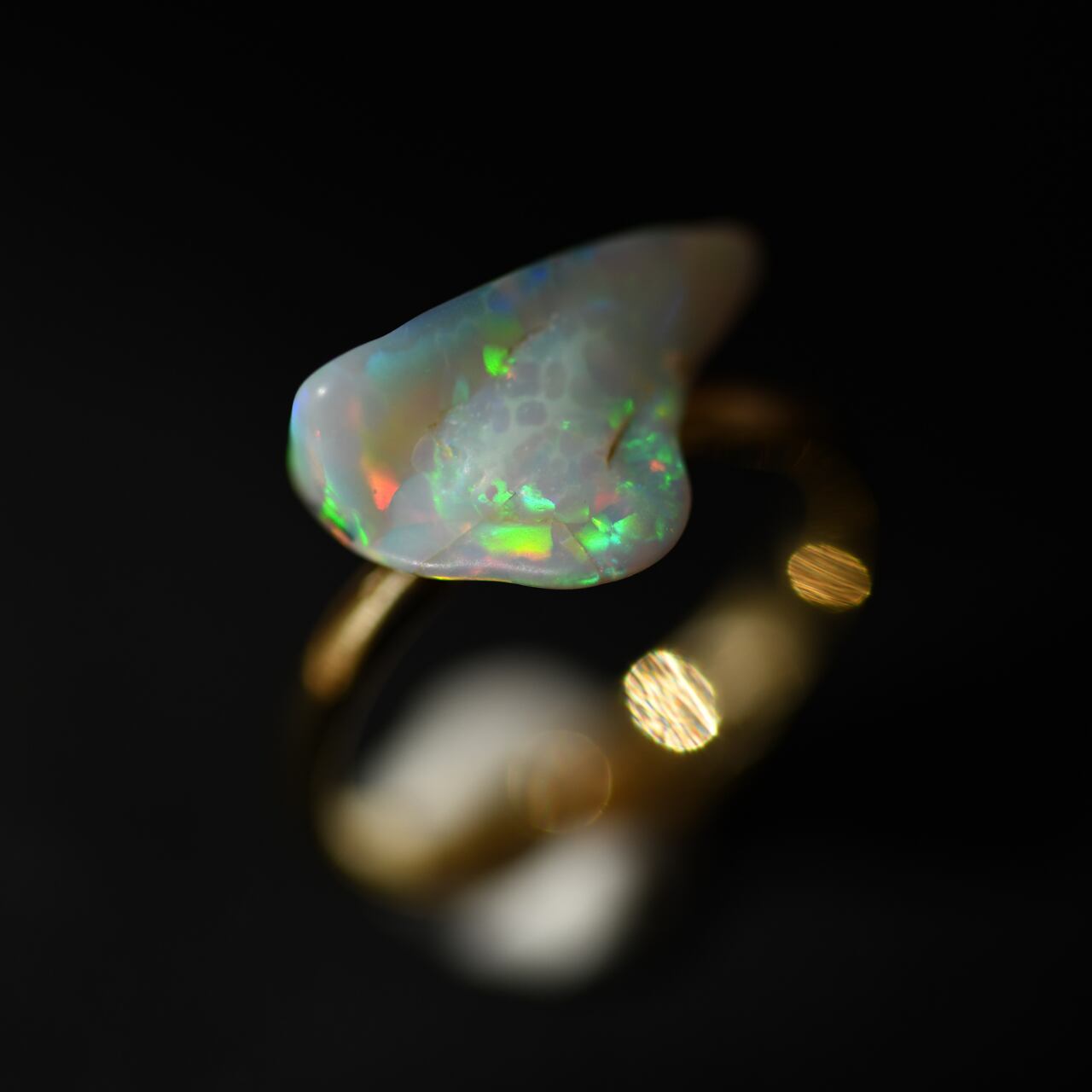 [One of a kind] Opal Raw Stone Pinky Ring | Handmade Natural Stone Jewelry [Opal Fest 2023]