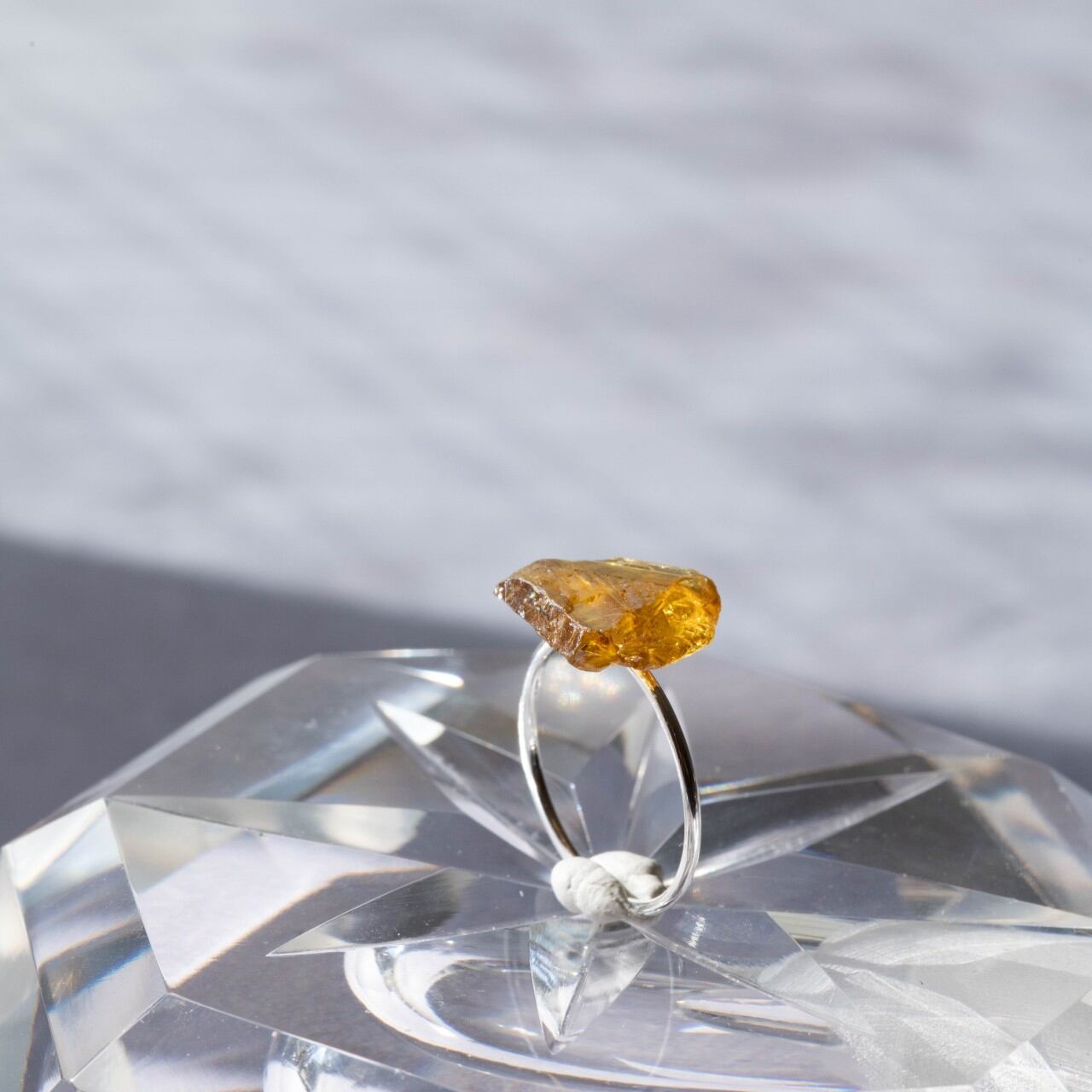 [One of a kind] Sphene Raw Stone Ring | Handmade Natural Stone Jewelry [12 GemStones Collection 2022]