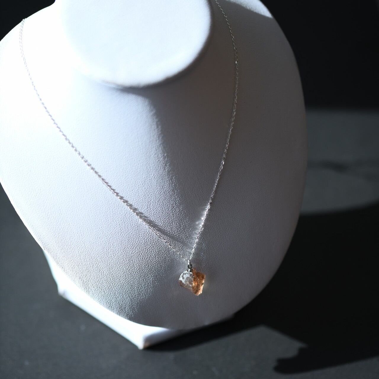 [One of a kind] Andalusite Raw Stone Sterling Silver Necklace | Handmade Natural Stone Jewelry [Stay Gold Collection]