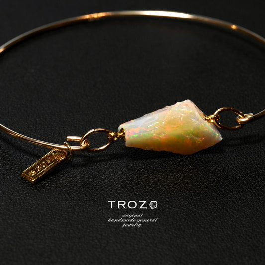 [One of a kind] Ethiopian Opal Raw Stone 14KGF Bracelet | Handmade Natural Stone Jewelry [Opal Fest 2022]