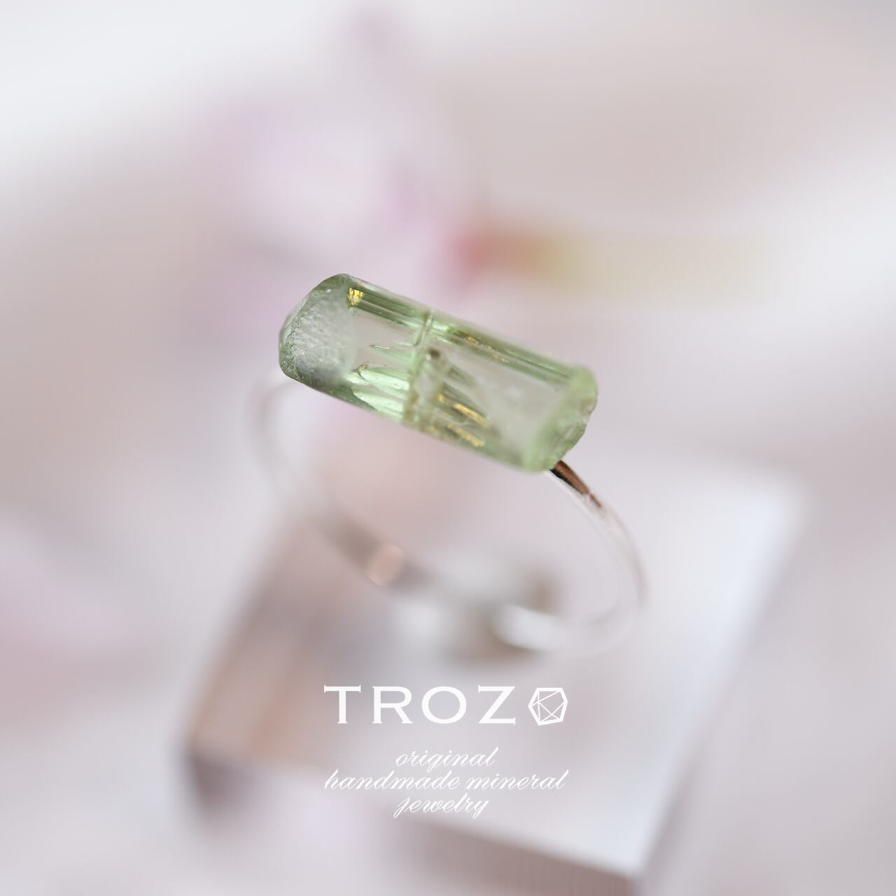 [One of a kind] Tourmaline Raw Stone Ring | Handmade Natural Stone Jewelry [SAKURA Collection]