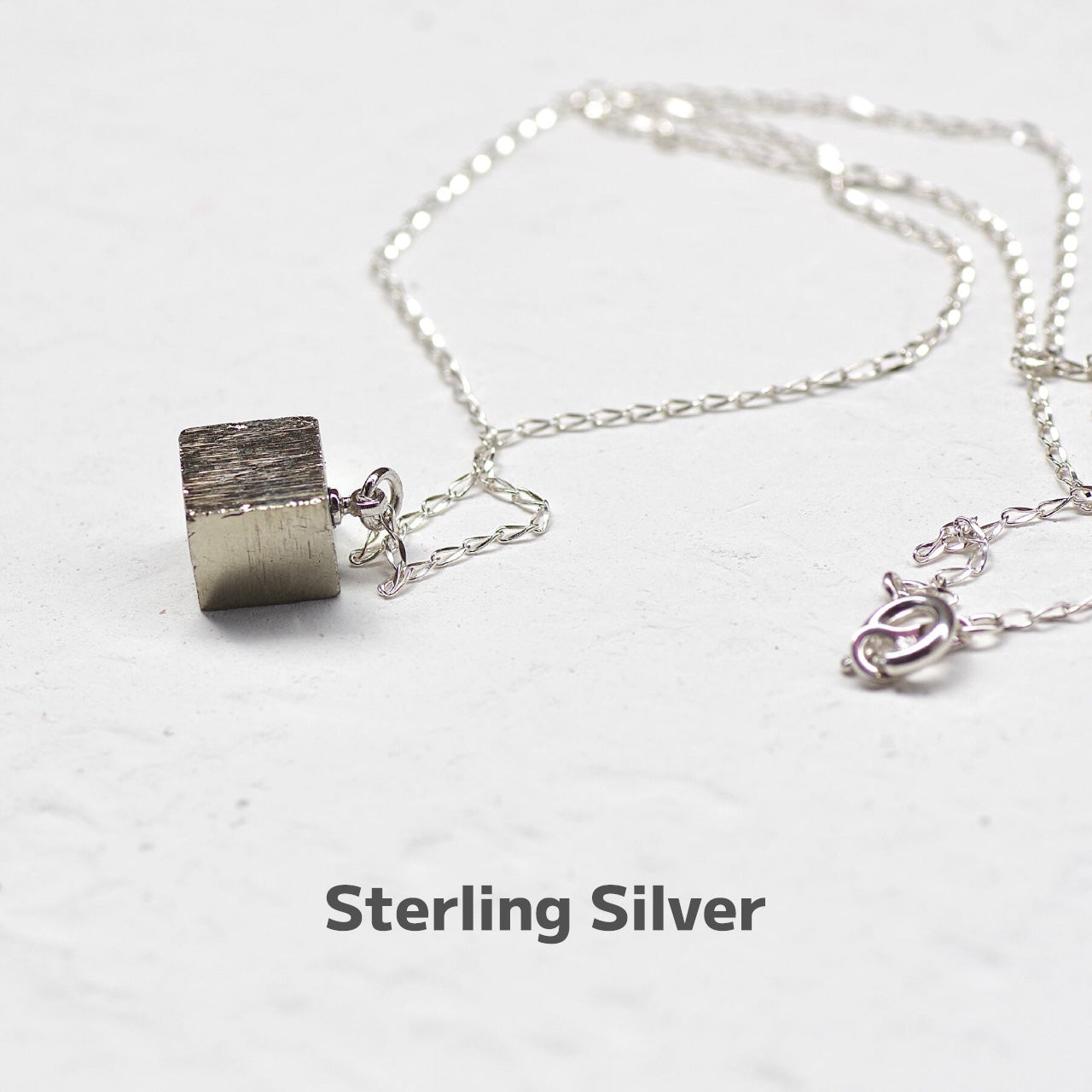 Pyrite (Cubic) Raw Stone Necklace | Handmade Natural Stone Jewelry