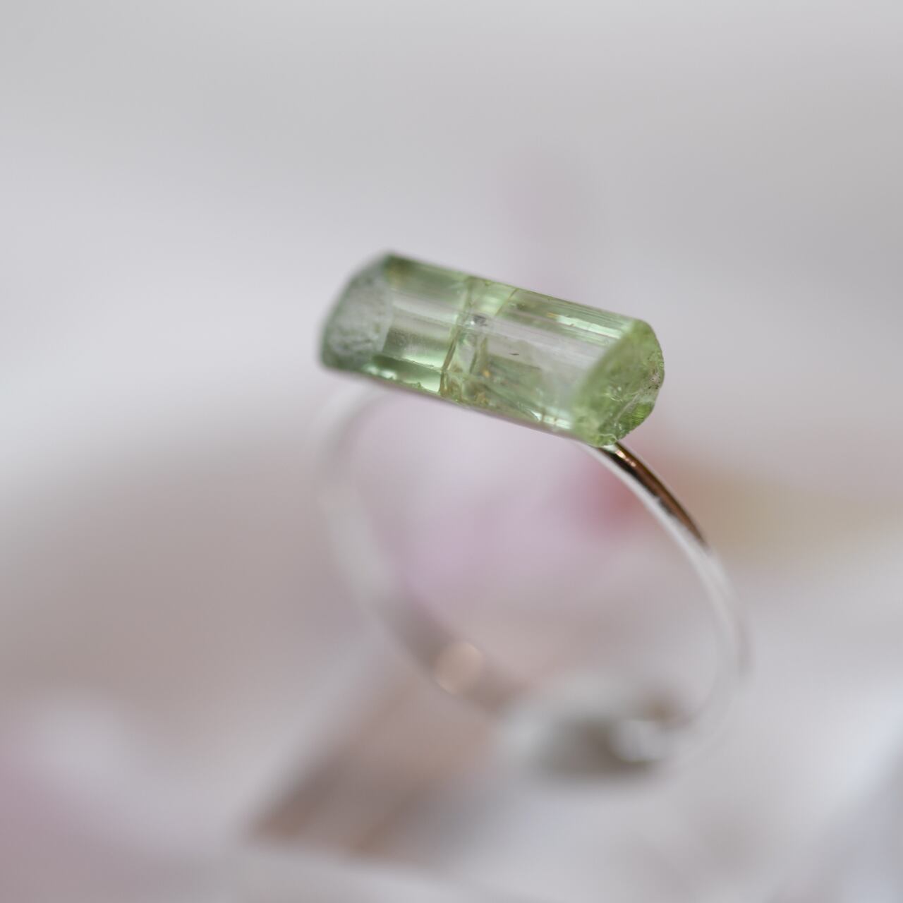 [One of a kind] Tourmaline Raw Stone Ring | Handmade Natural Stone Jewelry [SAKURA Collection]