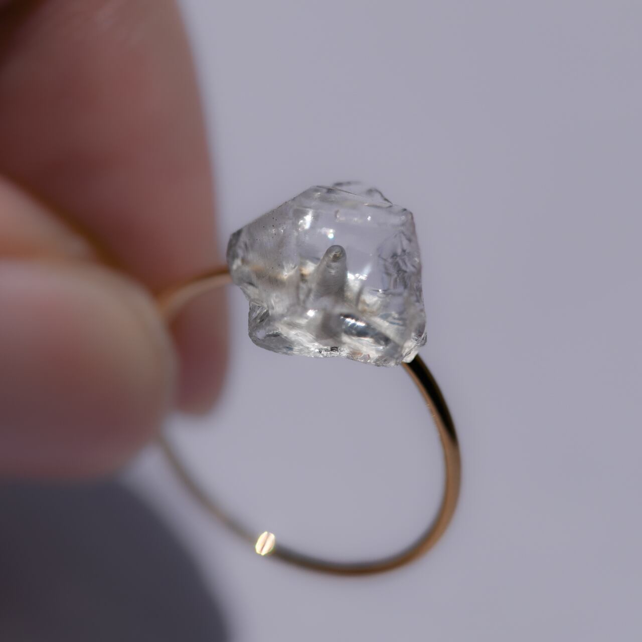 Quartz Raw Stone Ring | Handmade Natural Stone Jewelry